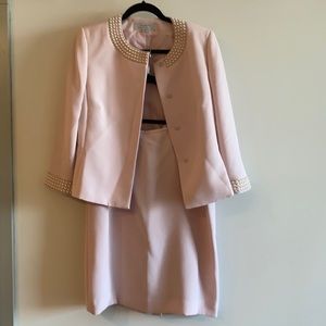 Size 8 Pink Tahari Skirt Suit